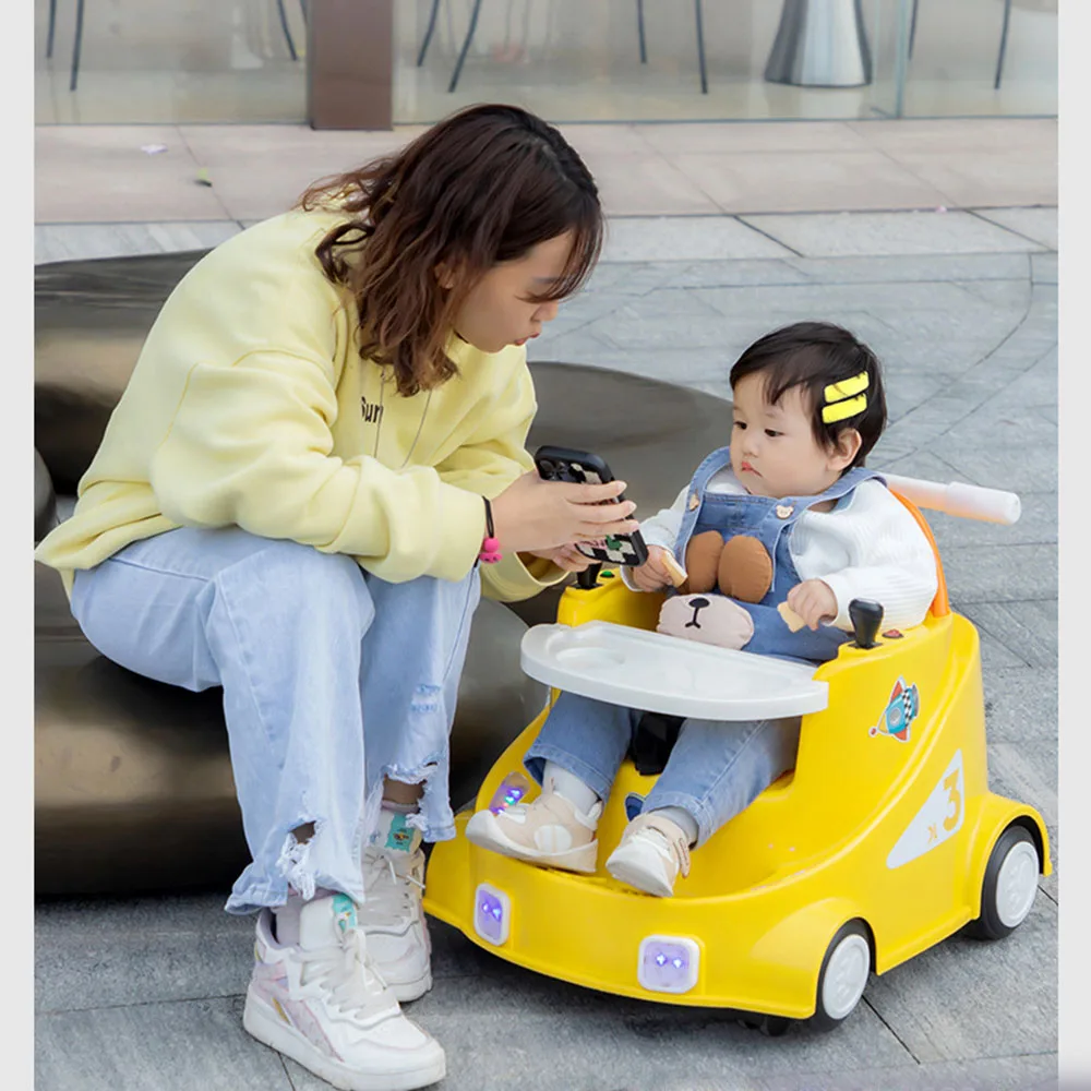 New Hot Selling Children's Ride-On Car with Push Handle Tray Four-Wheel Walker Push-Able for 2-4 Years Old