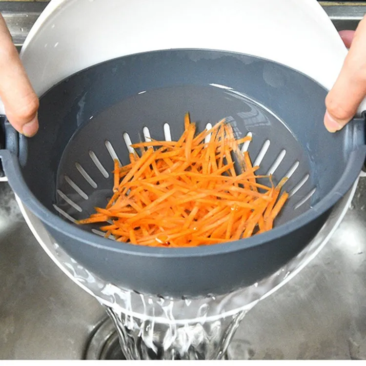 11 In 1 Multifunctional Vegetable Slicer Household Potato Chip Peeler Radish Grater Kitchen Tool Fruit Cutter Basket Accessories