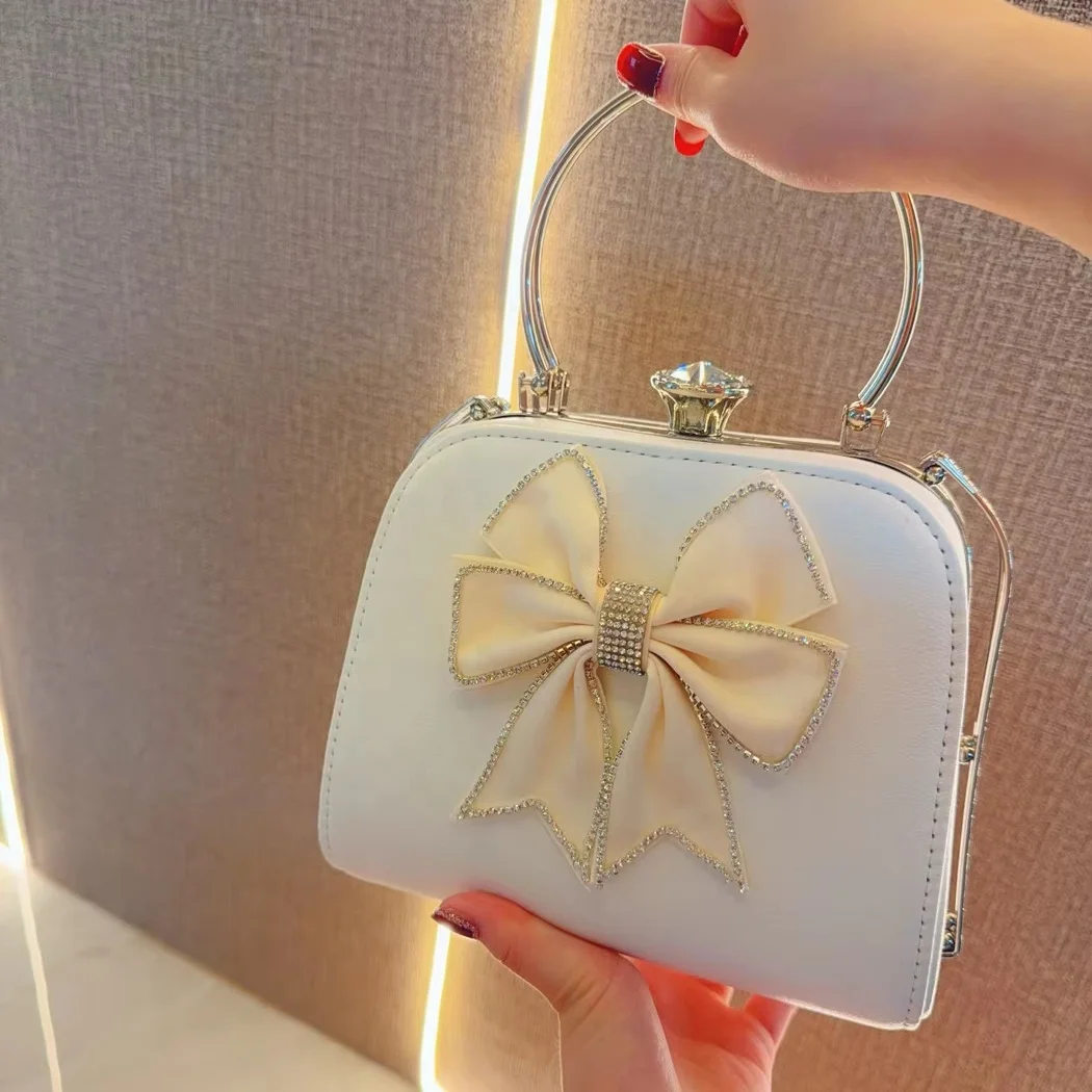 Elegant Satin Bow Evening Bag for Women