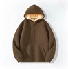 Brown zipper-up