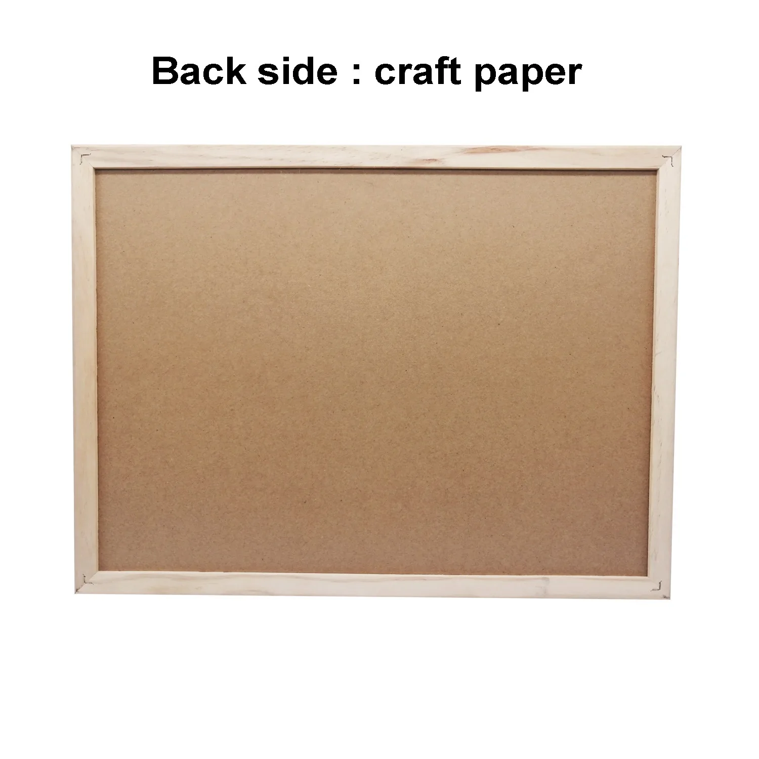 Standard Size 30cm Wooden Frame Cork Bulletin Board Notice Push Pins for Office Home School Message EMDA Brand Model 1540031