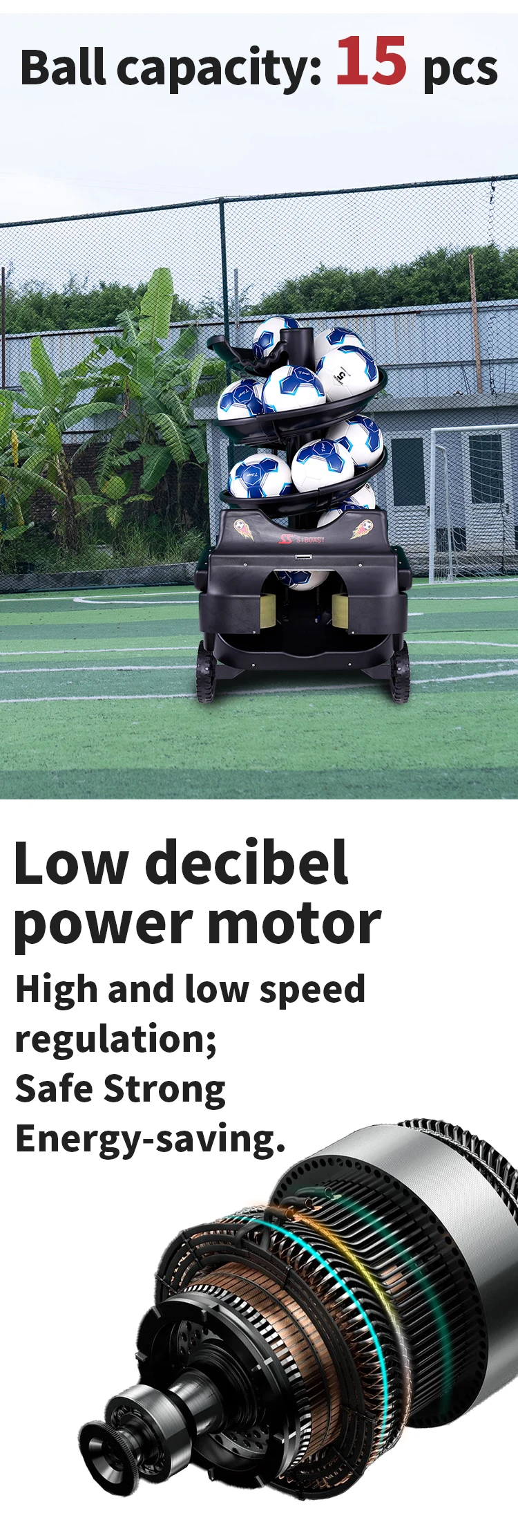 Smart Siboasi Solo Training Soccer Ball Launcher Football Shooting