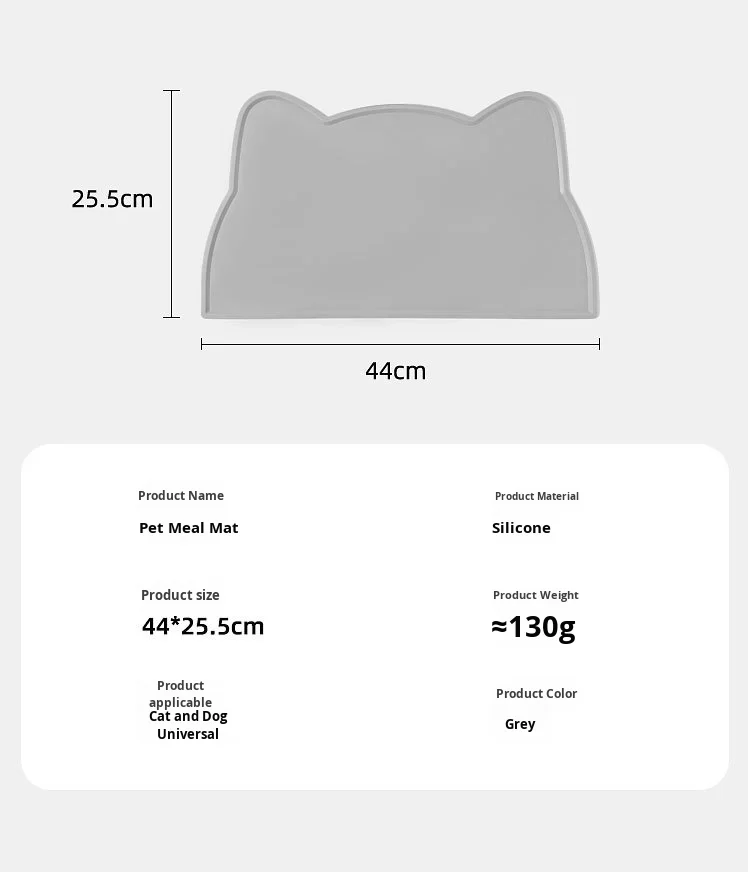 Anti Overflow Anti Slip Durable Silicone Pet Feeding Mats for Cats Dogs Waterproof Easy Clean Food Grade Material Eating Slow factory