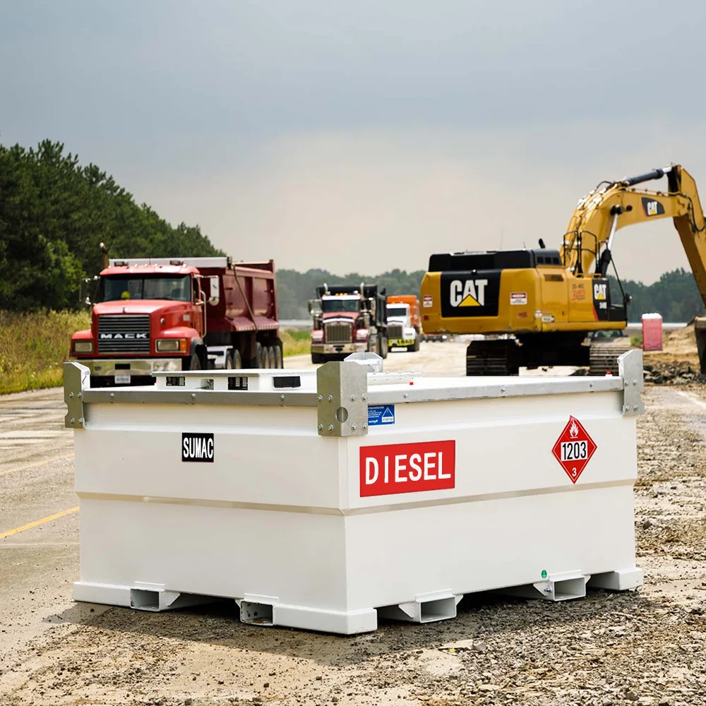 Sumac dízel üzemanyag 251 gallon transzfer kocka 3000 liter mobil hordozható 500 gallon duplafalú benzin olaj tároló tartály ár