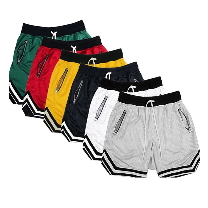 Men's Sports Training Shorts Polyester Running Fiess Gym Men Basketball Shorts403_voghion.com