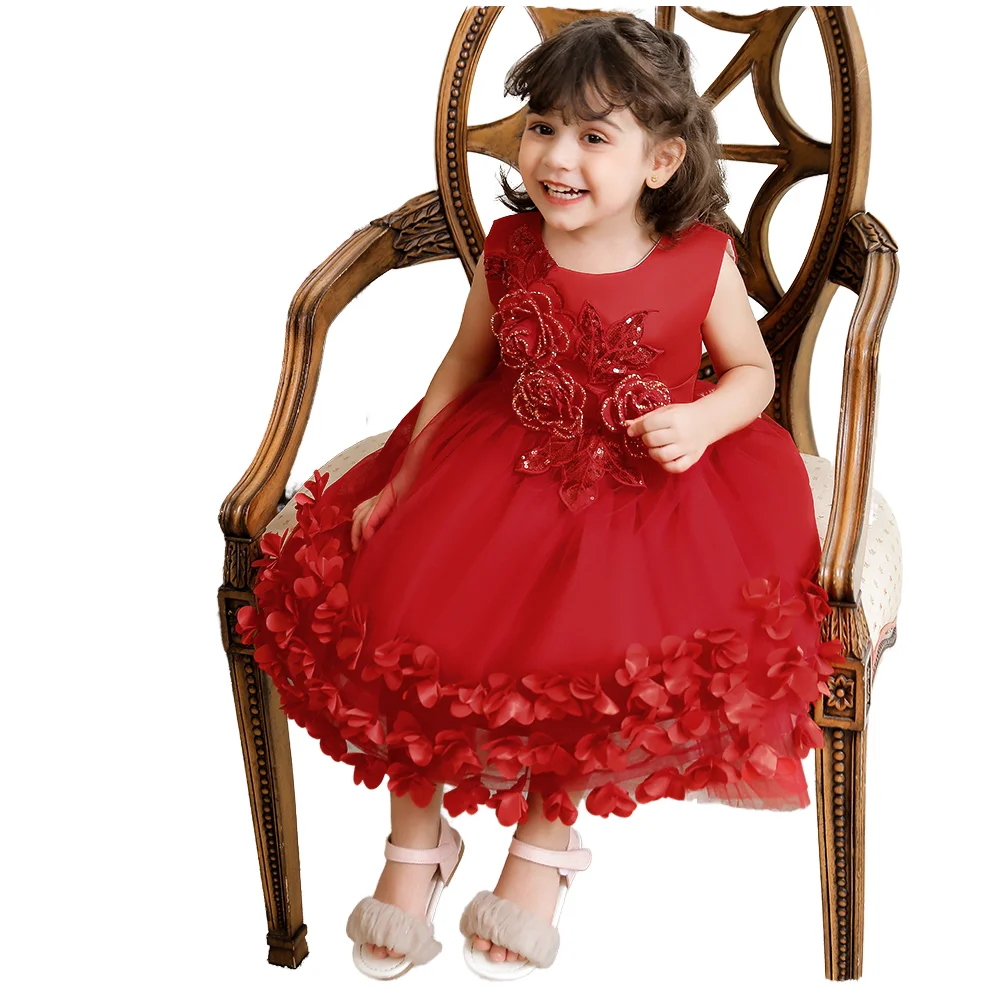 Abito Estivo Con Volant Per Bambine – Nero Floreale – Senza Maniche – A2Z 4 Kids®