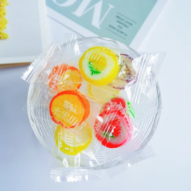 Candy Making Factory Sales 4g Fruit Jelly Flavored Handmade Sliced Hard Candies
