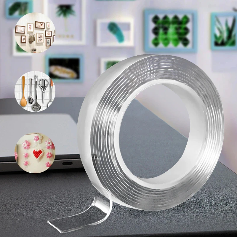 Abendo Free Sample Fast Delivery 1M 3 Meters 5M Washable Multipurpose Nano Grip Tape Nano Tape Reusable for Domestic Use