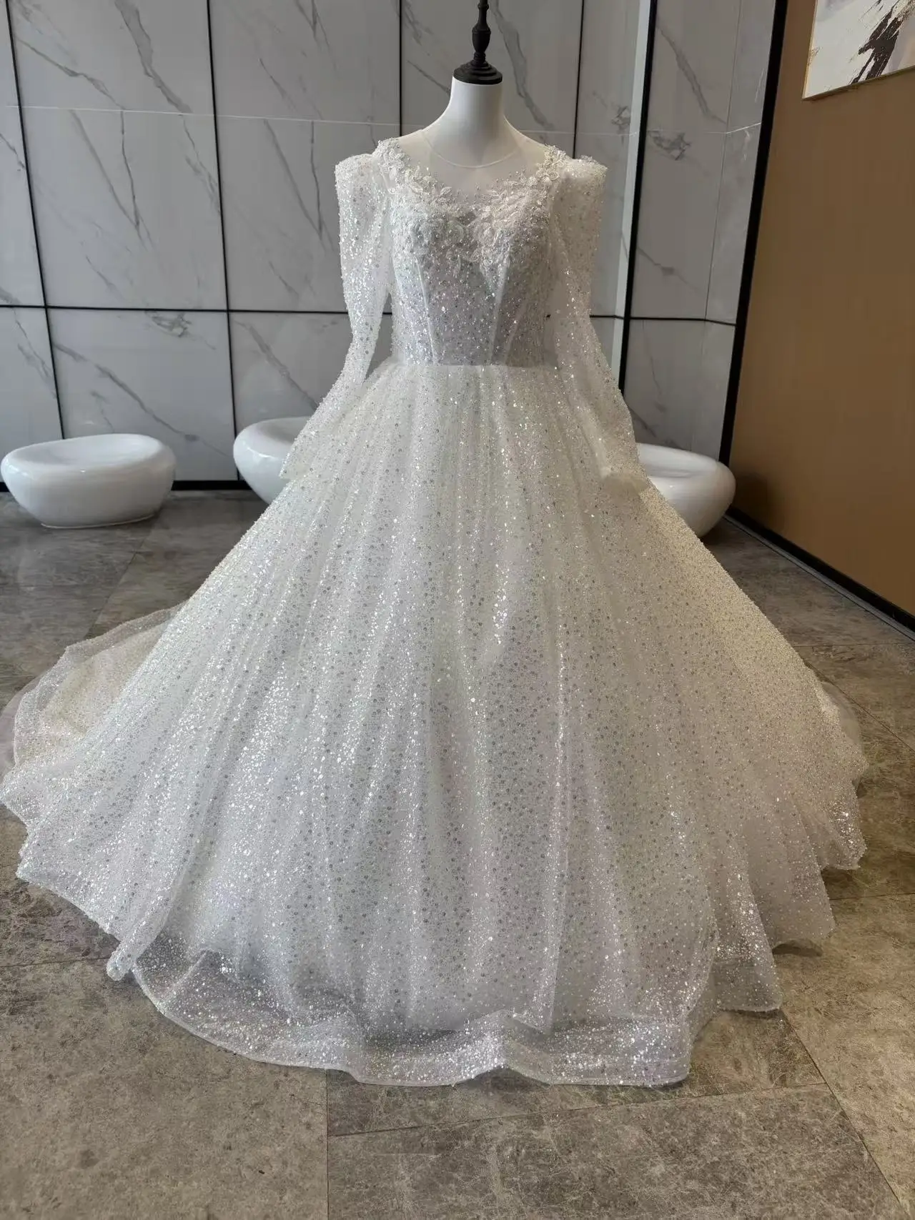 Classic Custom Princess Wedding Dress - A-Line Backless Design for Brides |  Eco-Friendly, Plus Size, Elegant & Stylish Wedding Gown