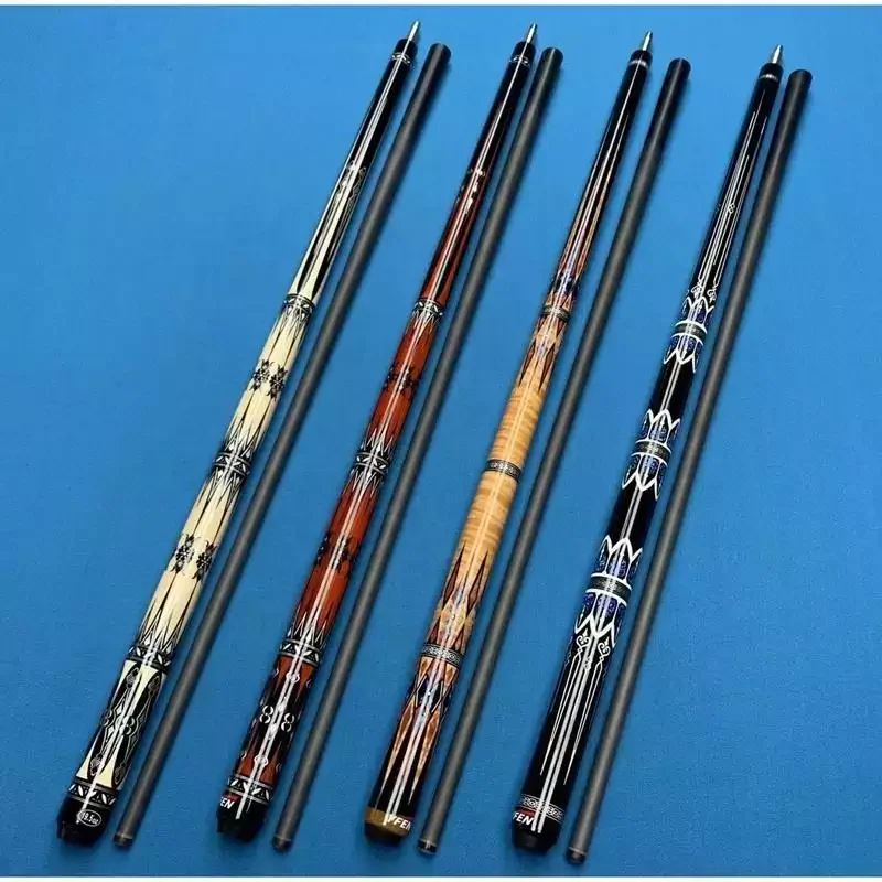 High Quality YFEN Carbon Cue - Handmade 1/2 Carved Patterns