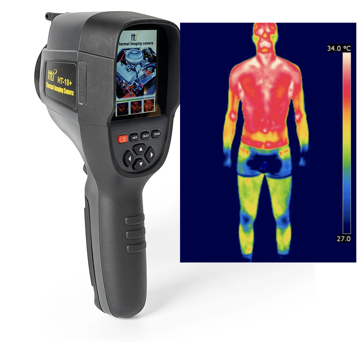 HTI Ht-18+ High Resolution Infrared Scanner Medic Thermal Imaging Camera  for Car