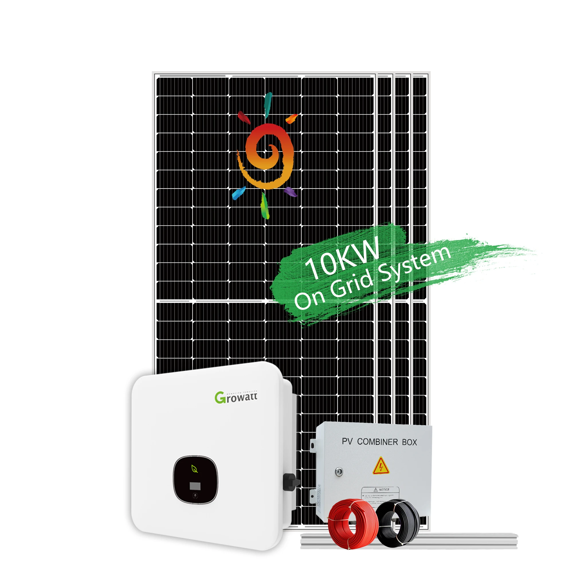 High Efficiency Residence Solar Power System 10kw Complete Resident Solar Kit 10kw on Grid Solar System