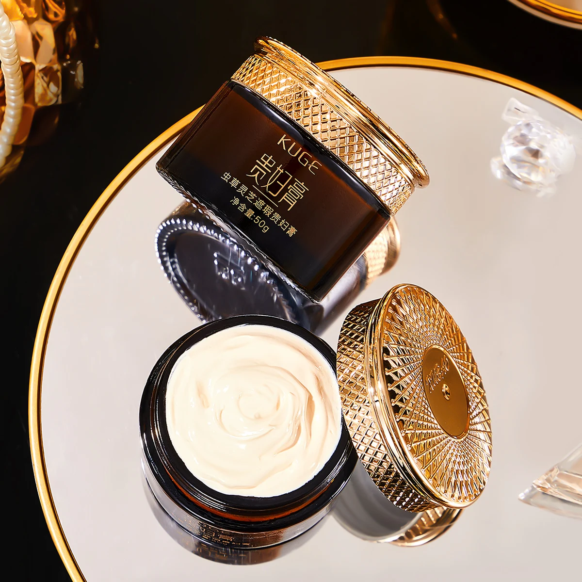 Source Factory KUGE Cordyceps Glossy Ganoderma Concealer Face Cream Lady Face Cream Whitening  Face Cream for Covering Spots