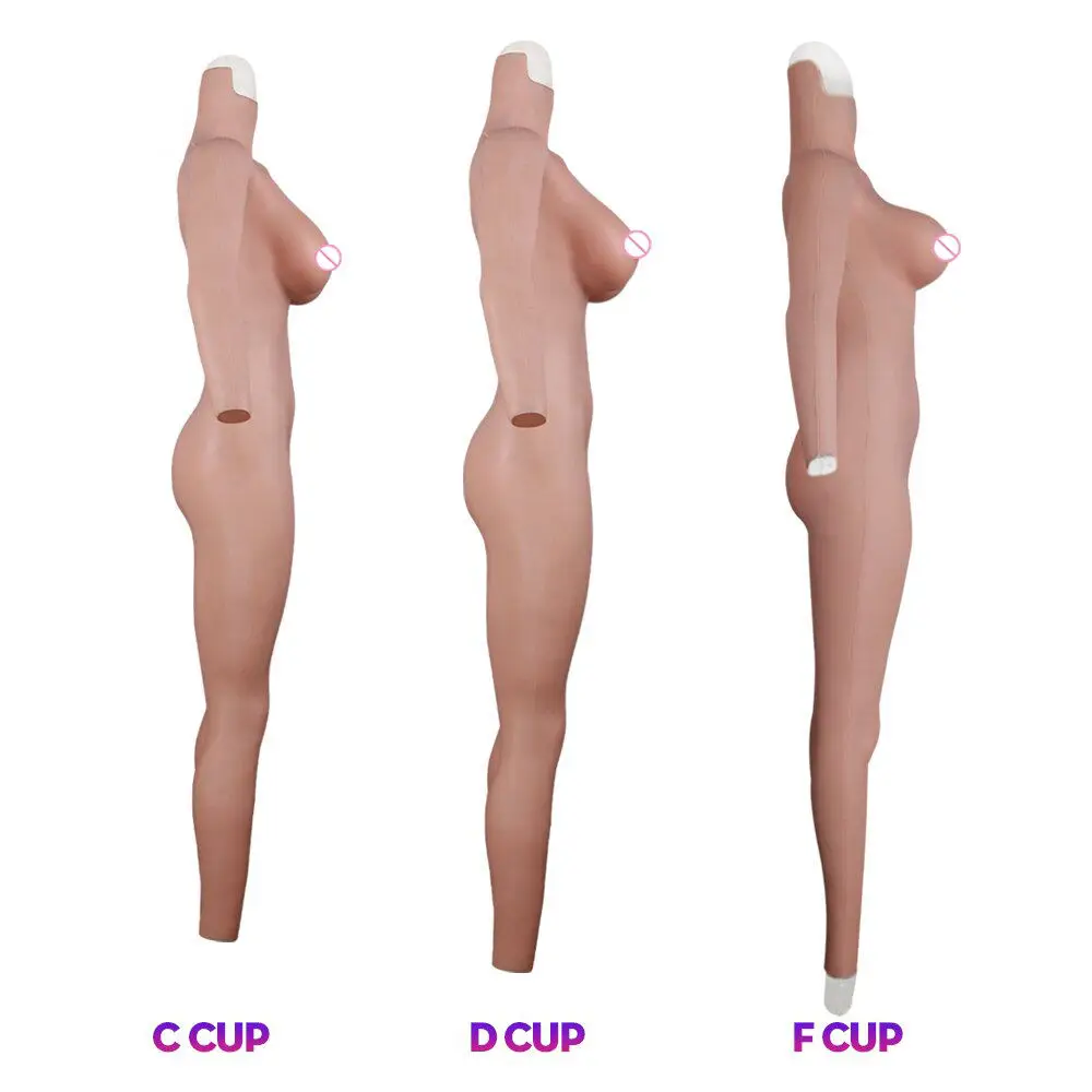 E Cup Cosplay Realistic Silicone Body Suit With Big Breast Forms Female False Pussy for Cosplayer Male to Female Transvestite