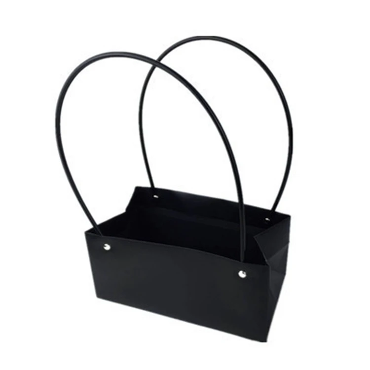 Портативная Цветочная корзина на заказ, Цветочные букеты, коричневая переноска, водонепроницаемые Цветочные художественные бумажные пакеты с ручкой