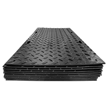 HDPE Material Ground Protection Mat Black Color 1220mmx2440mm Mat 12.7mmthickness