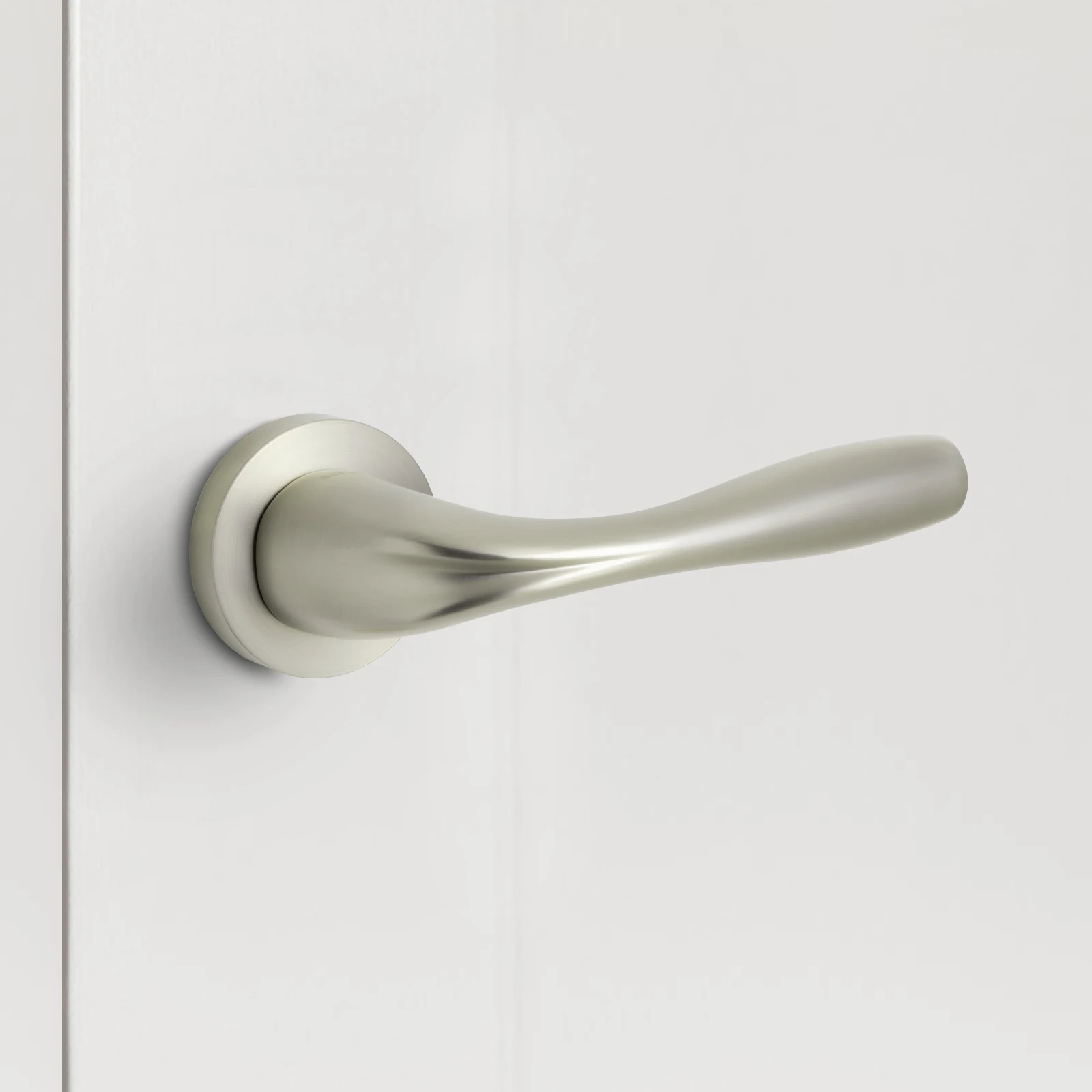 TIDO MODERN INTERIOR MATTE NICKEL BRUSHED ZINC ALLOY DOOR HANDLES FACTORY SUPPLIER COST EFFECTIVE DOOR HARDWARE