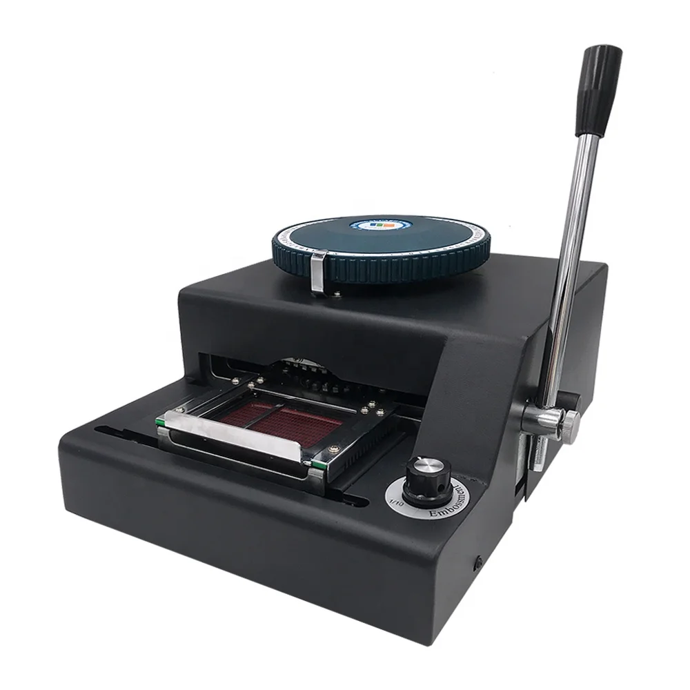 Hot Selling Manual 72 Character Embosser Letter Number Embossing Machine for Plastic PVC Card