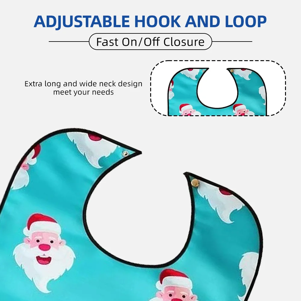 Wholesale Washable Printing Elderly Women Men Adult Bib Reusable Water - product detail 3
