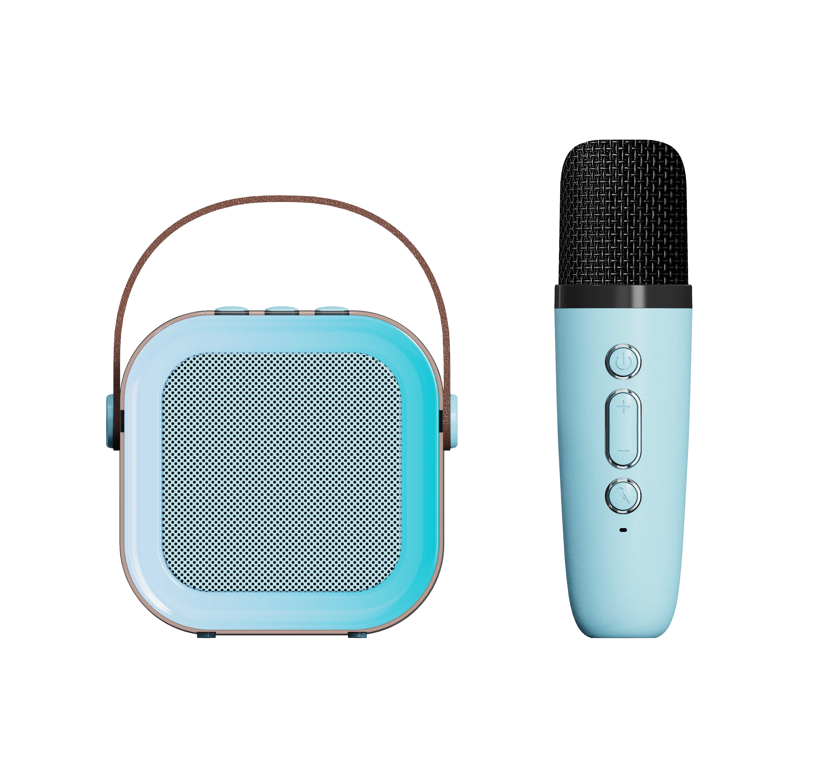 カラオケマシン1-2ワイヤレスマイク付きポータブルスピーカーシステム