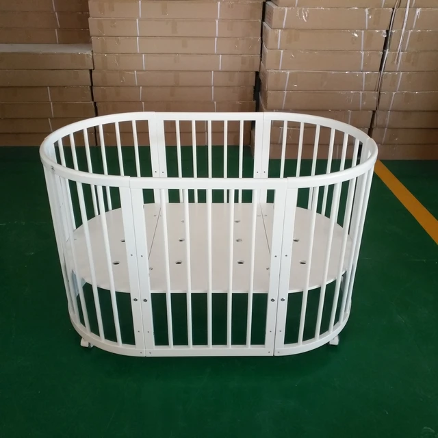 Factory New Customized Multi-Functional Growth Toddler Infant Cot Baby Bed Child Youth Wooden Bed Crib