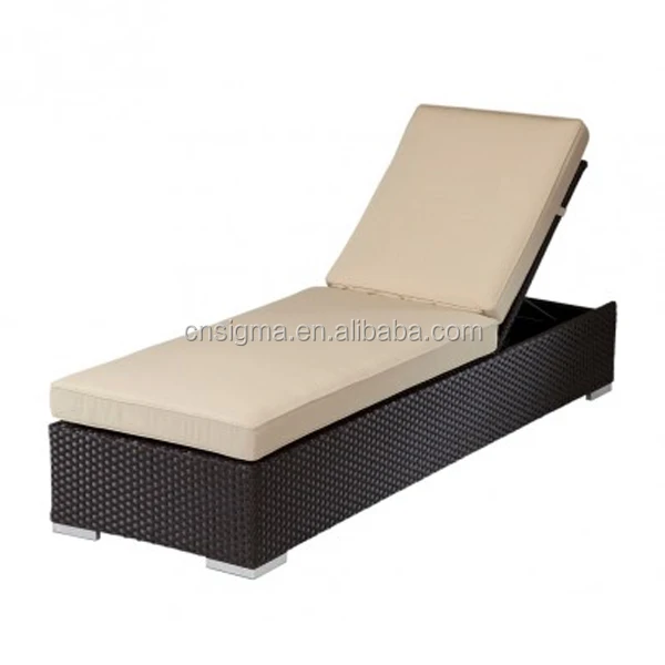 American style Classical chaise lounge Outdoor sun lounger rattan Wicker furniture