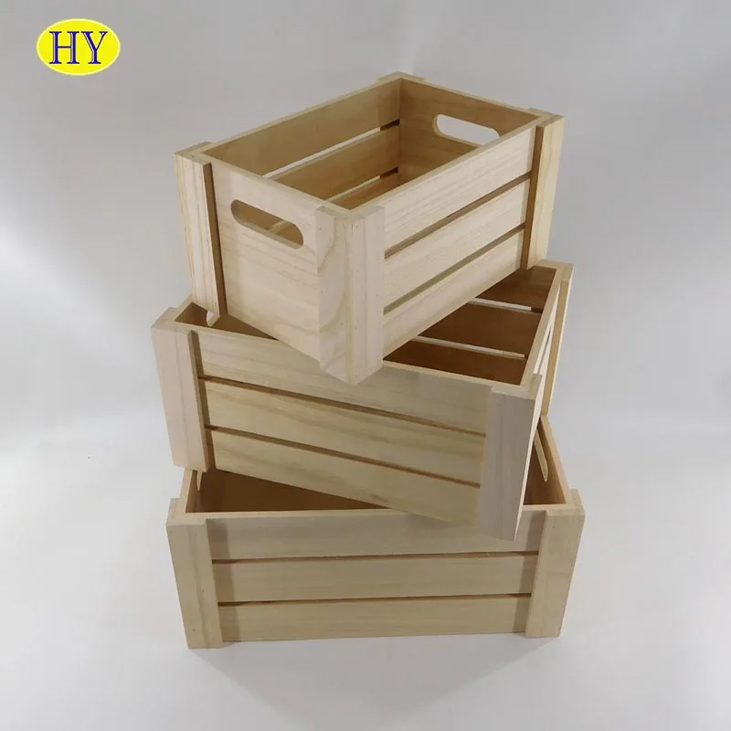 Wholesale Unfinished Wooden Storage Crate Wood Crate For Fruits Buy