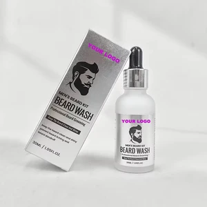 Invigorating & Purifying Men Beard Wash with Peppermint Extract & Lemon Deep Cleansing Soothing for Beard Maintenance