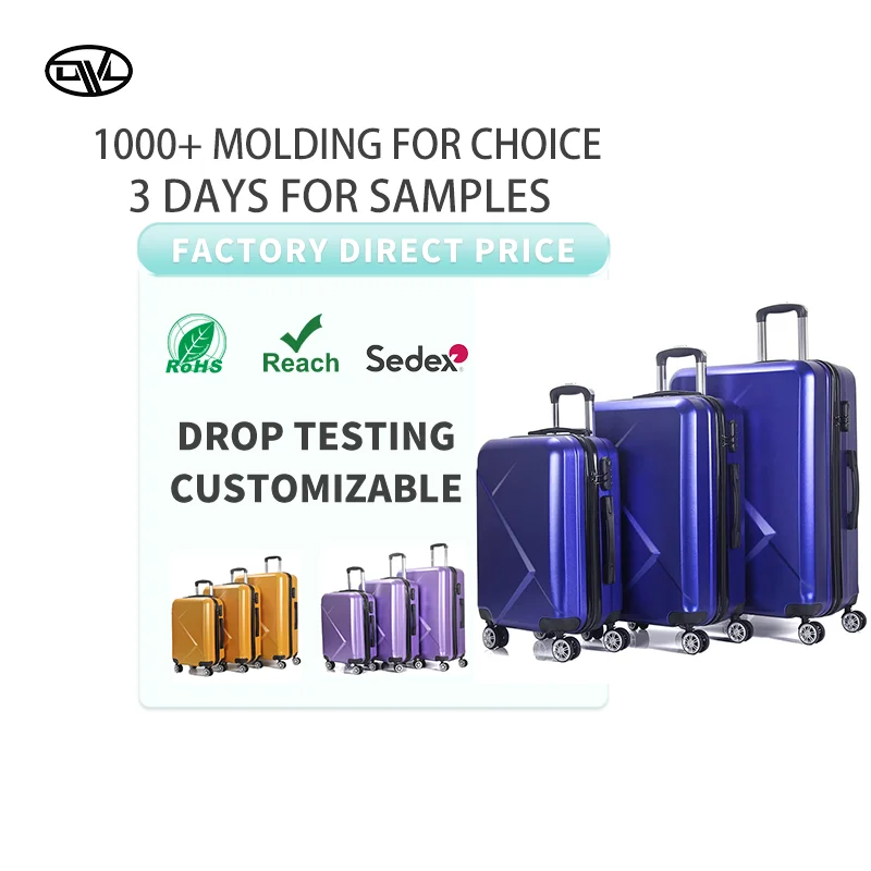 Univer Double Wheels Soft Handle Ready-Made Smooth ABS Trolley Luggage ODM OEM Check-in Carryon with Portable Spinner Caster