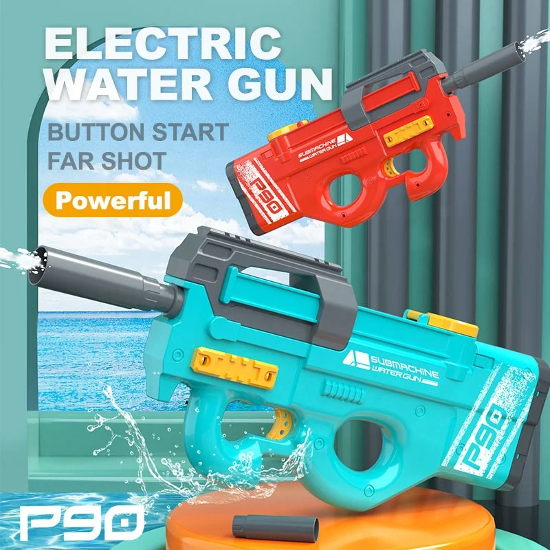 子供のための夏のP90電気水鉄砲大人自動水鉄砲大容量