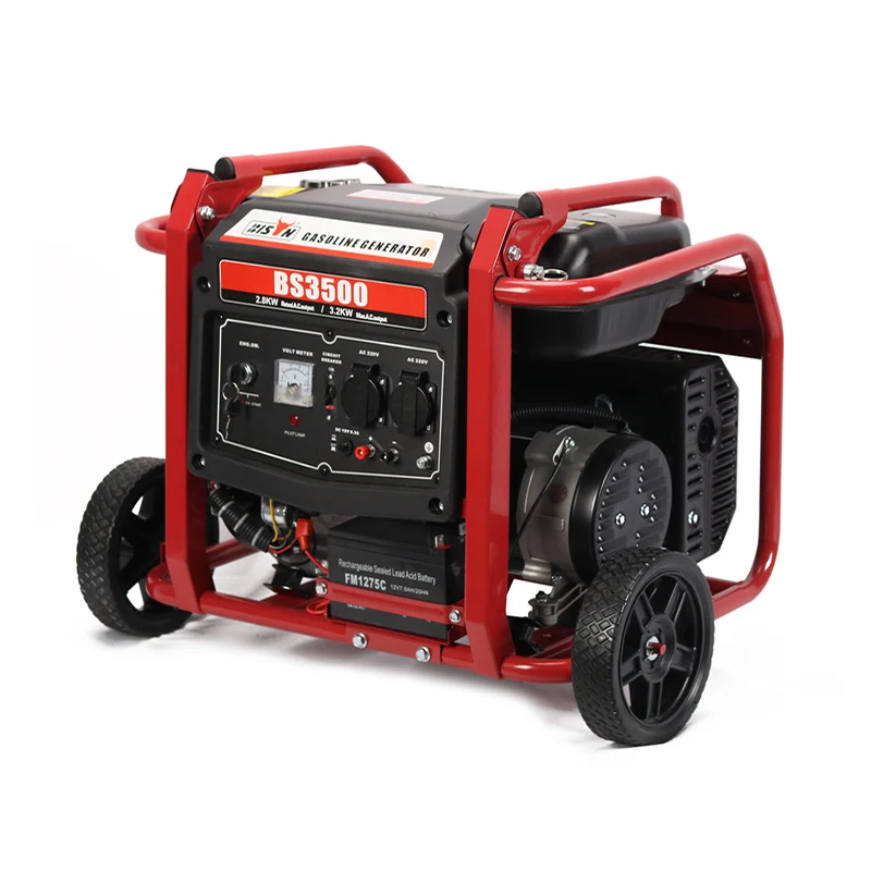 Bison Petrol Engine Auto Start Control 3kw 3kva 3000w Gasoline Generator Set in Stock