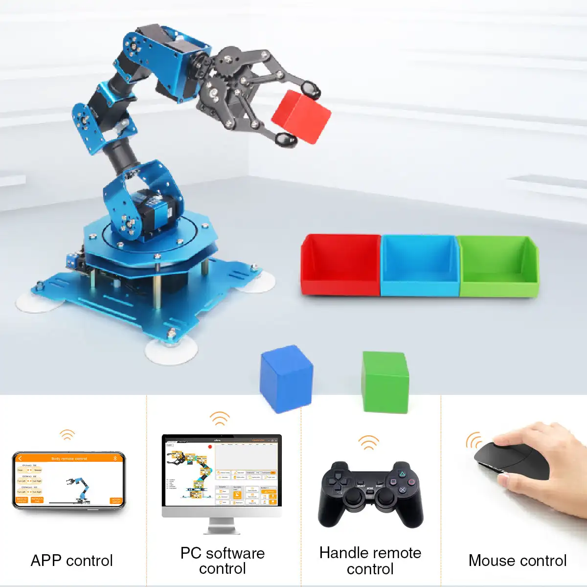 Hiwonder Remote Control Robot Arm XArm 1S STM32 Robotic Kit Electric Robot Toy