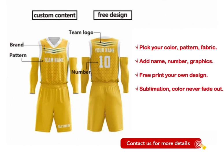 Custom Basketball Uniform American Basketball Sports Jersey Embroidered