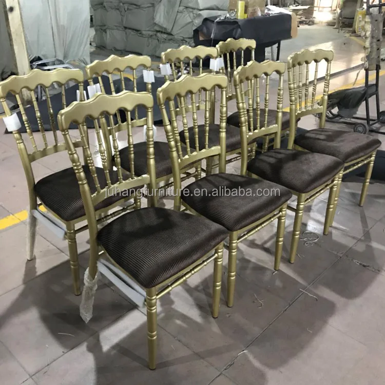 Wholesale Stackable Luxury Wedding Stage Chair Aluminum Napoleon