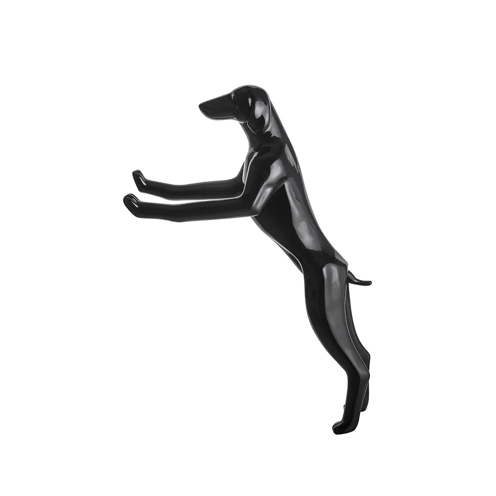 wholesale fiberglass dog mannequin black dogs