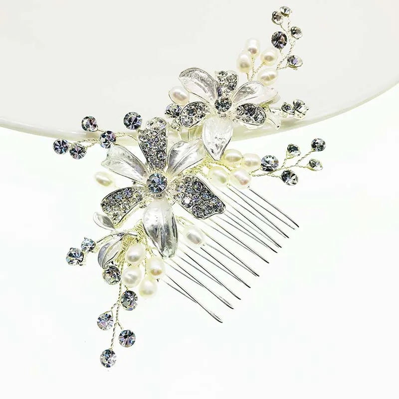 SHSS2087 гребень для волос с глиняными цветами для невесты ручной работы Свадебный головной убор модные заколки для волос женские аксессуары для волос 2019