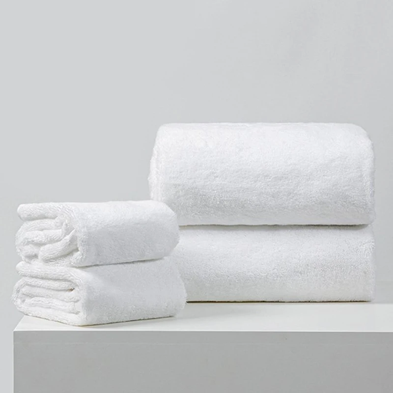 Absorbent hotel wholesale cotton thickened white cotton bath towel towels luxury cotton bath