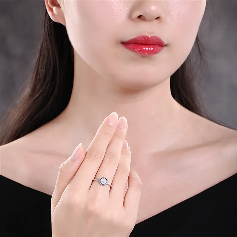 KAKODIY blue eye ring women's 925 Sterling Silver cubic zirconia fashion ring women's jewelry high quality Turkish ring detail 3