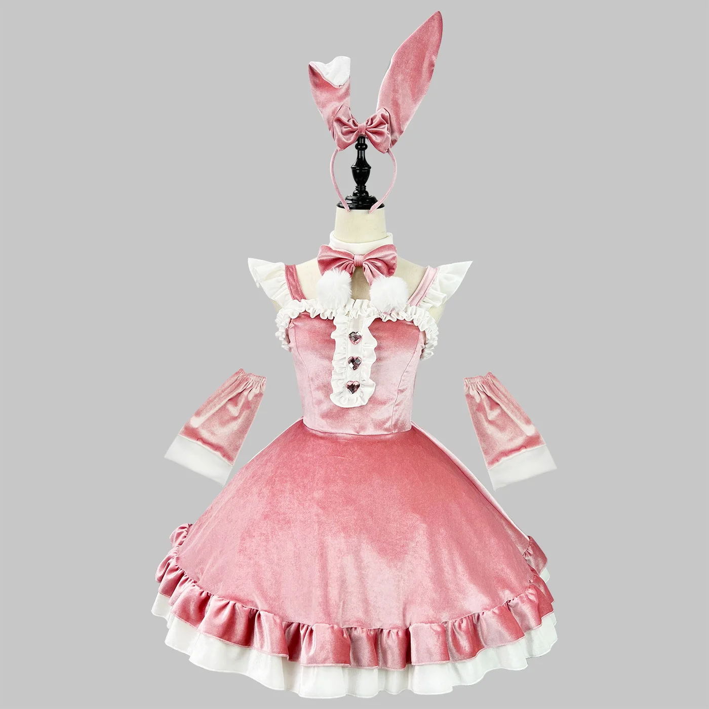 strapless open back dress Mrs Santa Claus Christmas Dress – TwirlingDresses main image 1