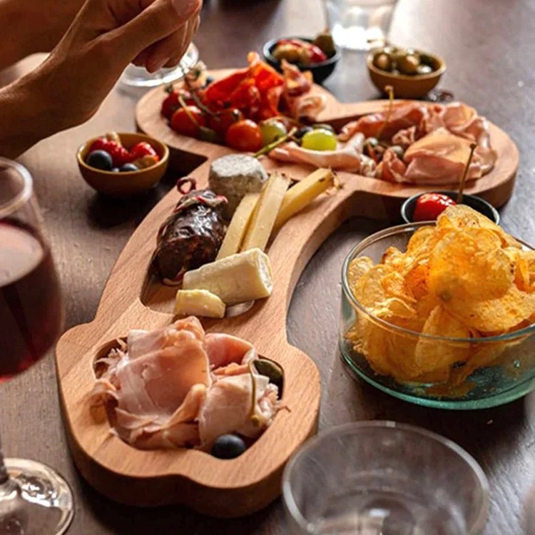 Funny Aperitif Boards Wooden Platter Serving Tray for Crackers Fruit Meat Penis Shape Food Tray Women Bachelor Party Food Tray