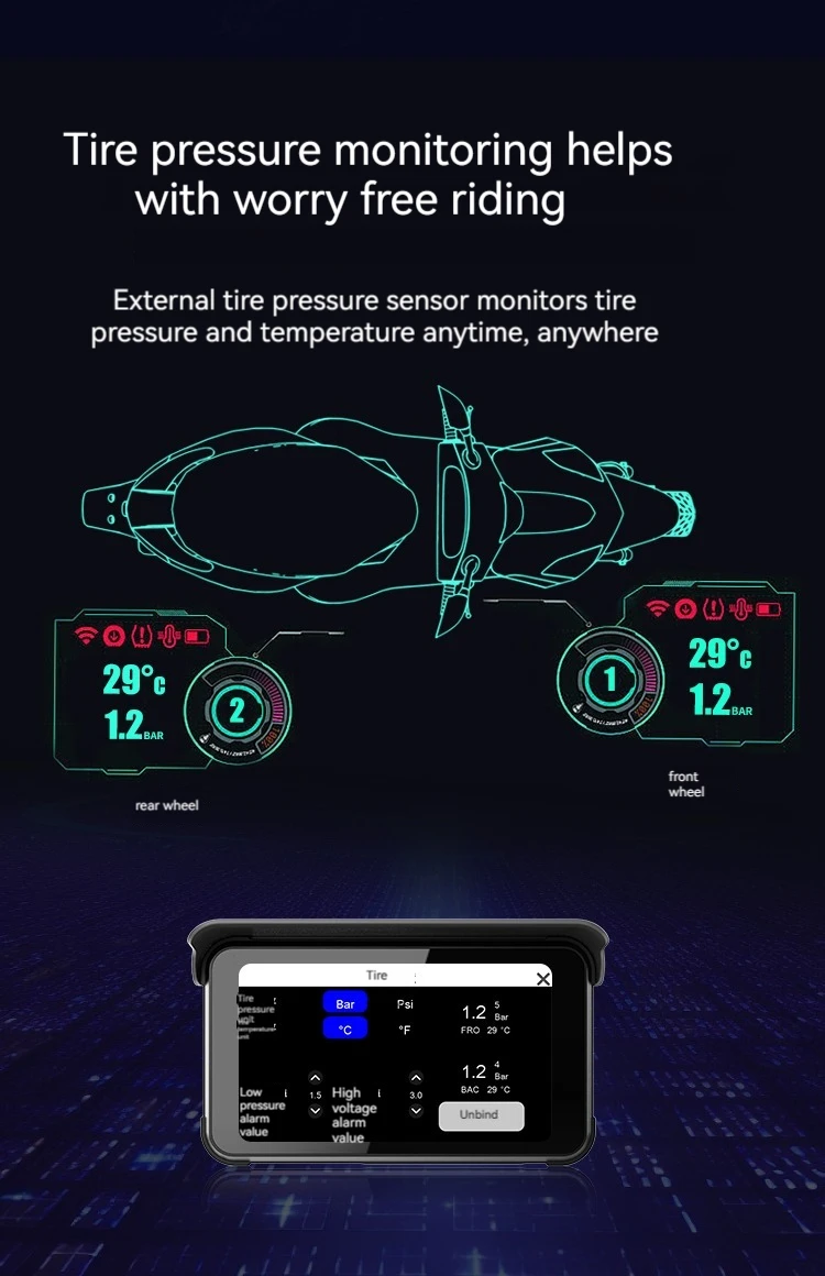 product tiypeor 5 inch motorcycle carplay gps navigation android auto ipx7 waterproof moto carplay moto dashboard display screen-6