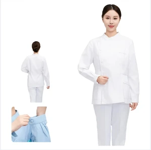 High Quality Hospital Medical Nurse Work Wear New Design Scrub Sets Woven Fabric Uniforms in Stock