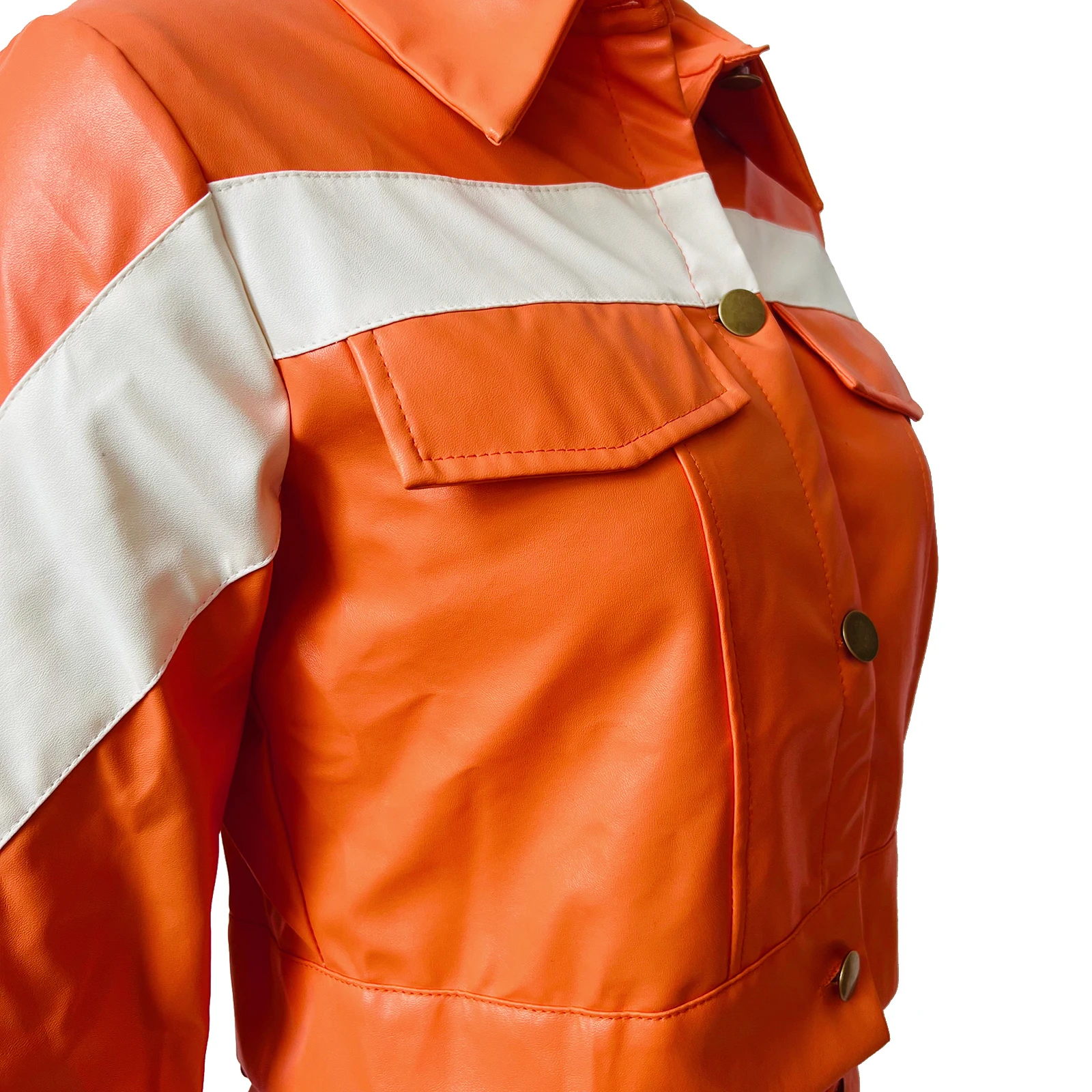 2023 New Arrival Leather Jacket Women Shorts Set Women Clothing Long