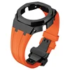 Black case + orange silicone strap