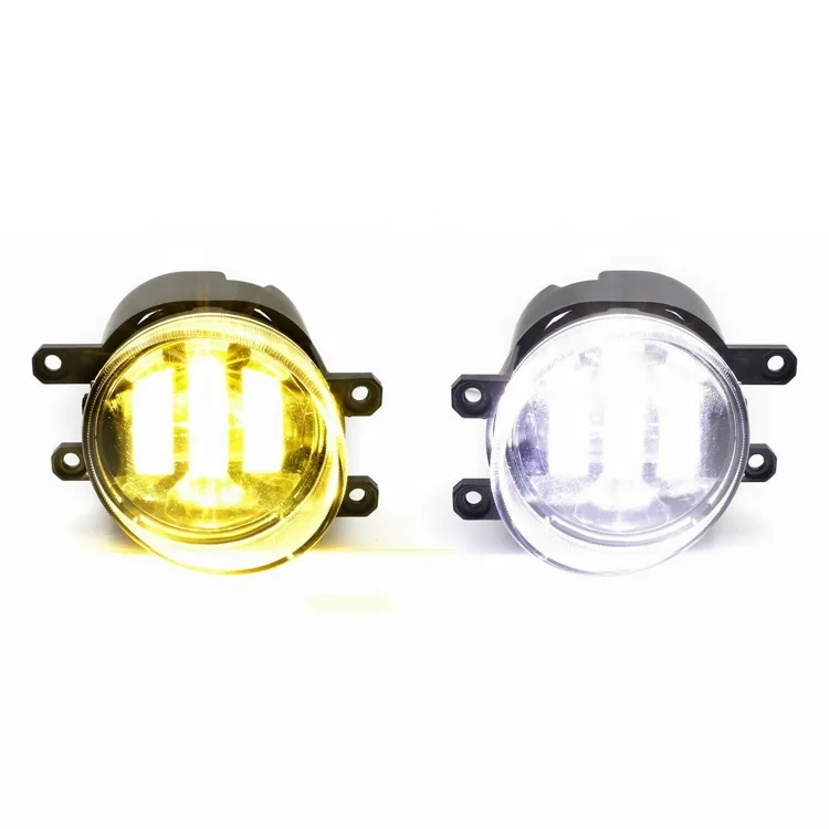 Yellow For Toyota Lexus Scion 20W High Power Dual Color LED Fog Lamp White 