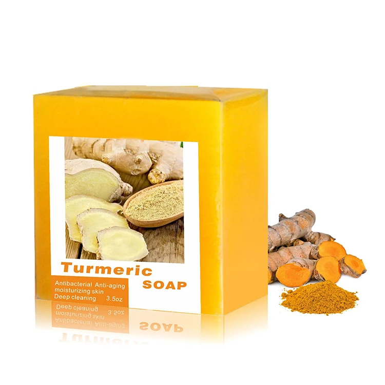 Glutathione Kojic Acid Natural Ingredients Strong Whitening Formula Organic  Turmeric Ginger Soap 100g