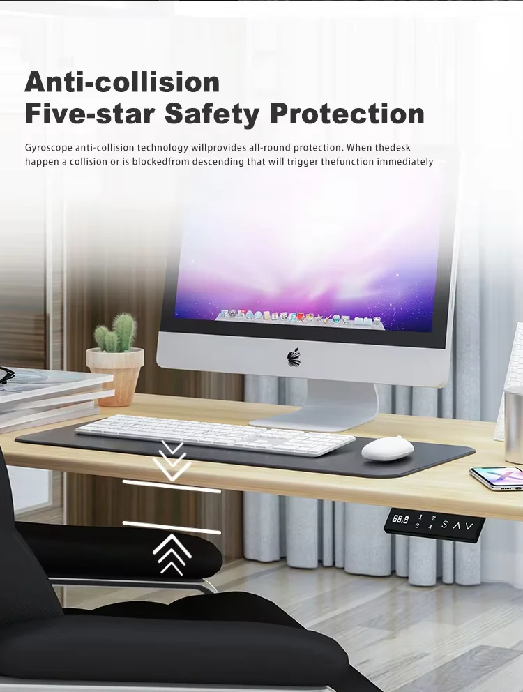 product wholesale oem odm single motor computer standing table frame ergonomic smart electric height adjustable sit stand motorized desk-7