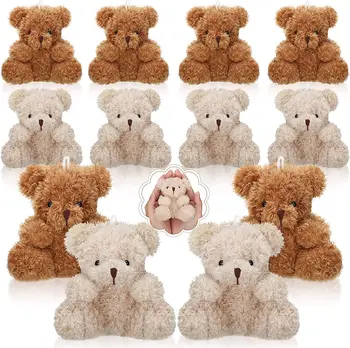 NEW Plush cute Mini Teddy Bear Stuffed Animal Toys Wedding Gift Box Doll Toy for Birthday Cake Wedding Decorations Party