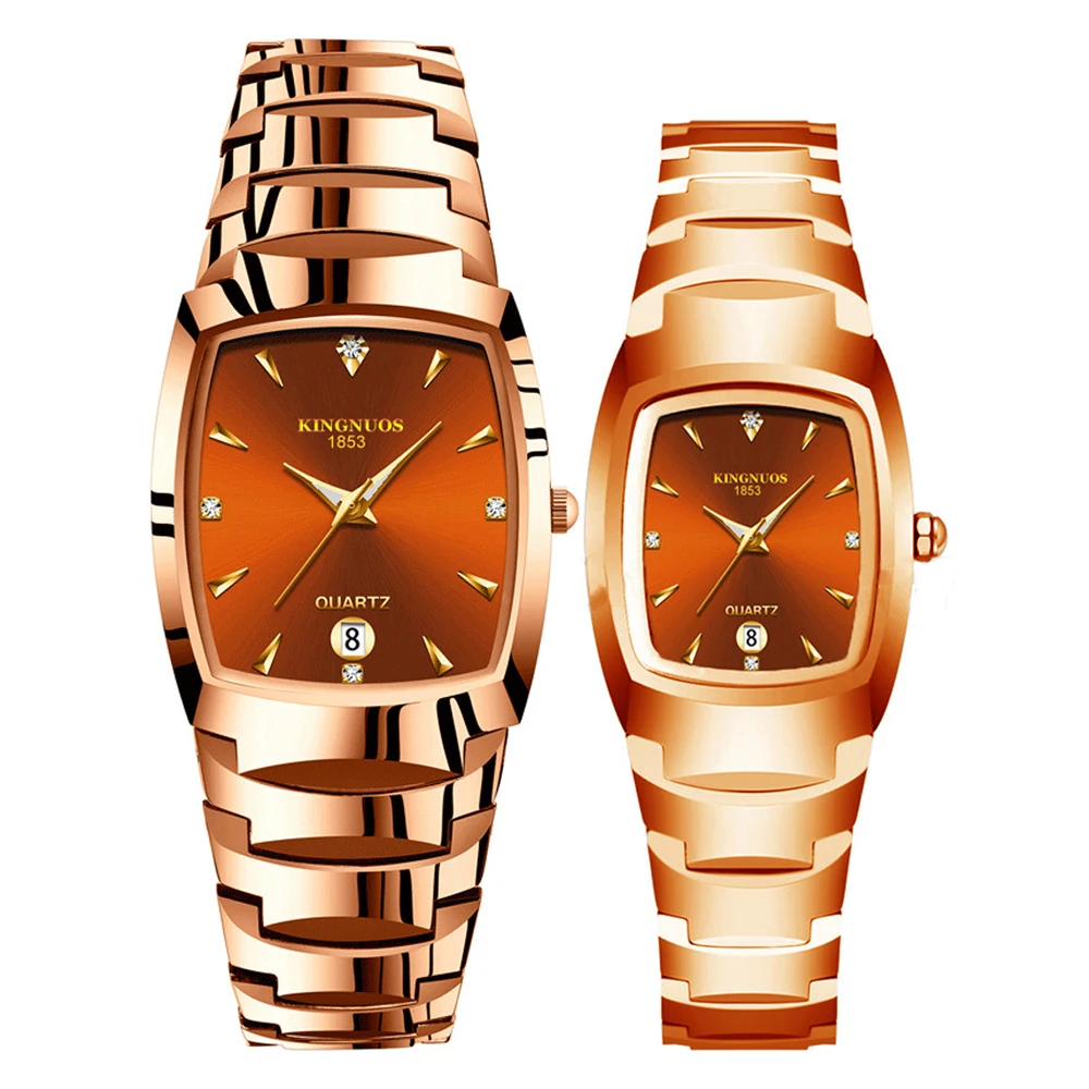 Couple Watch for Lovers Quartz Wristwatches Fashion Luxury Watches Lover Clock Casual Steel Strap Couple Watches for Gifts