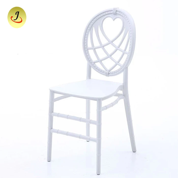 Sedie impilabili bianche in plastica pp a forma di cuore sedie chivari  dell'hotel sedia da pranzo per eventi di nozze